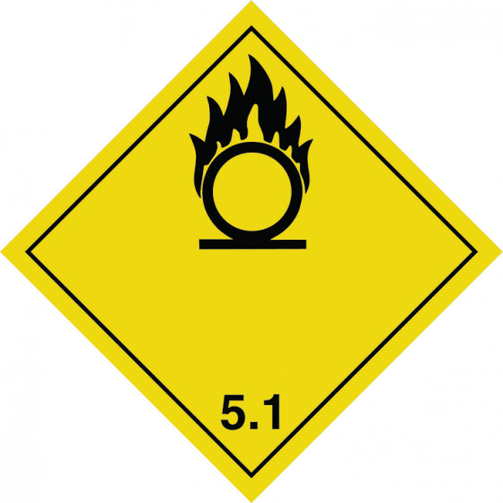 Symbole de danger ALU 250 X 250 N °5.1
